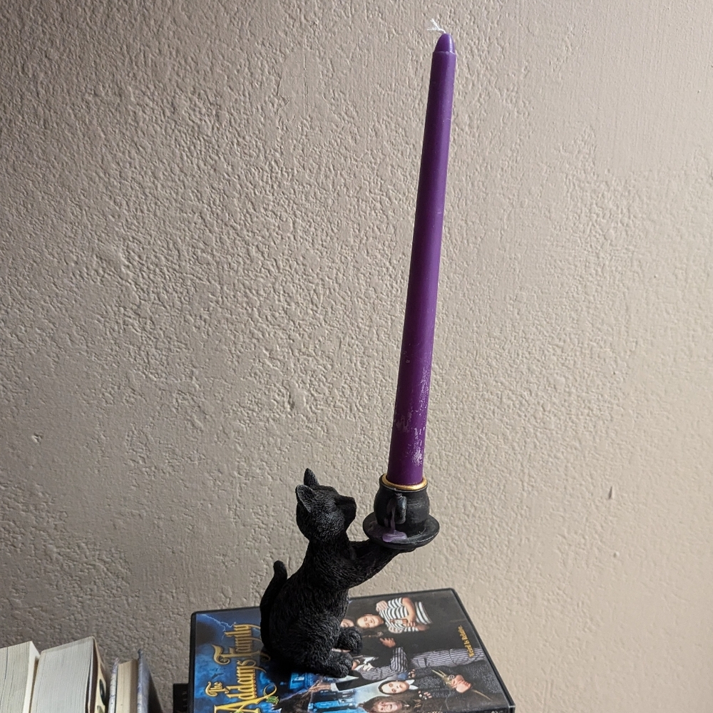 Black Cat Candle Holder - Picture 3 of 11